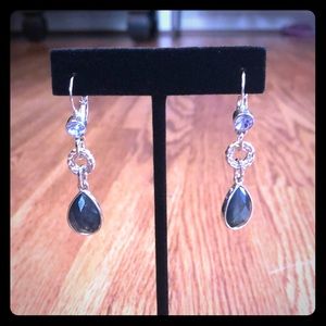 Lia Sophia light blue rhinestone earrings